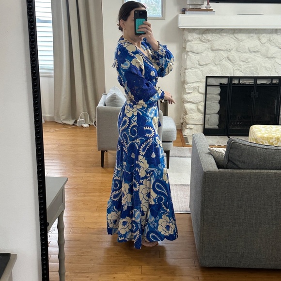 House of Harlow 1960 2 Piece Linen Maxi Skirt Set - Picture 3 of 8